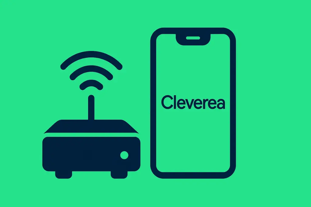 Router y móvil de Cleverea, representando las tarifas convergentes de la compañía.