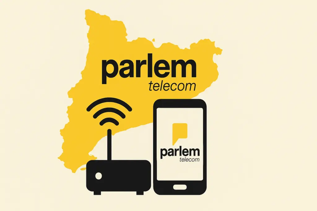 Router y móvil de Parlem, representando las tarifas convergentes de la compañía.